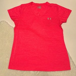 Under Armour Coral V Neck Heat Gear Loose Fit Top XL